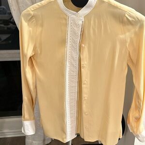 Reiss Samara Ladder Embroidery Satin Shirt